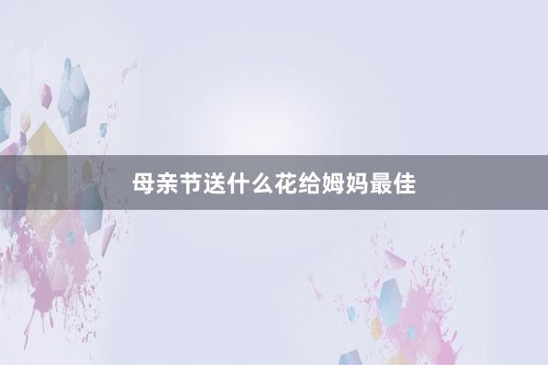 母亲节送什么花给姆妈最佳